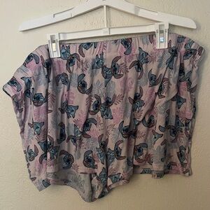 Disney Blue and Pink Stitch Pajama Shorts